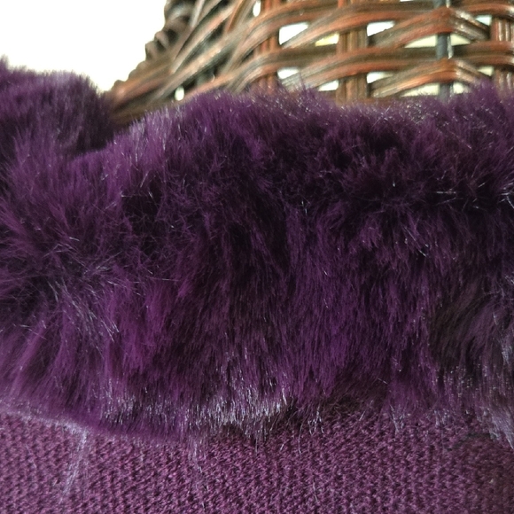 Pinklicious Purple Poncho with Fringe - Picture 13 of 16